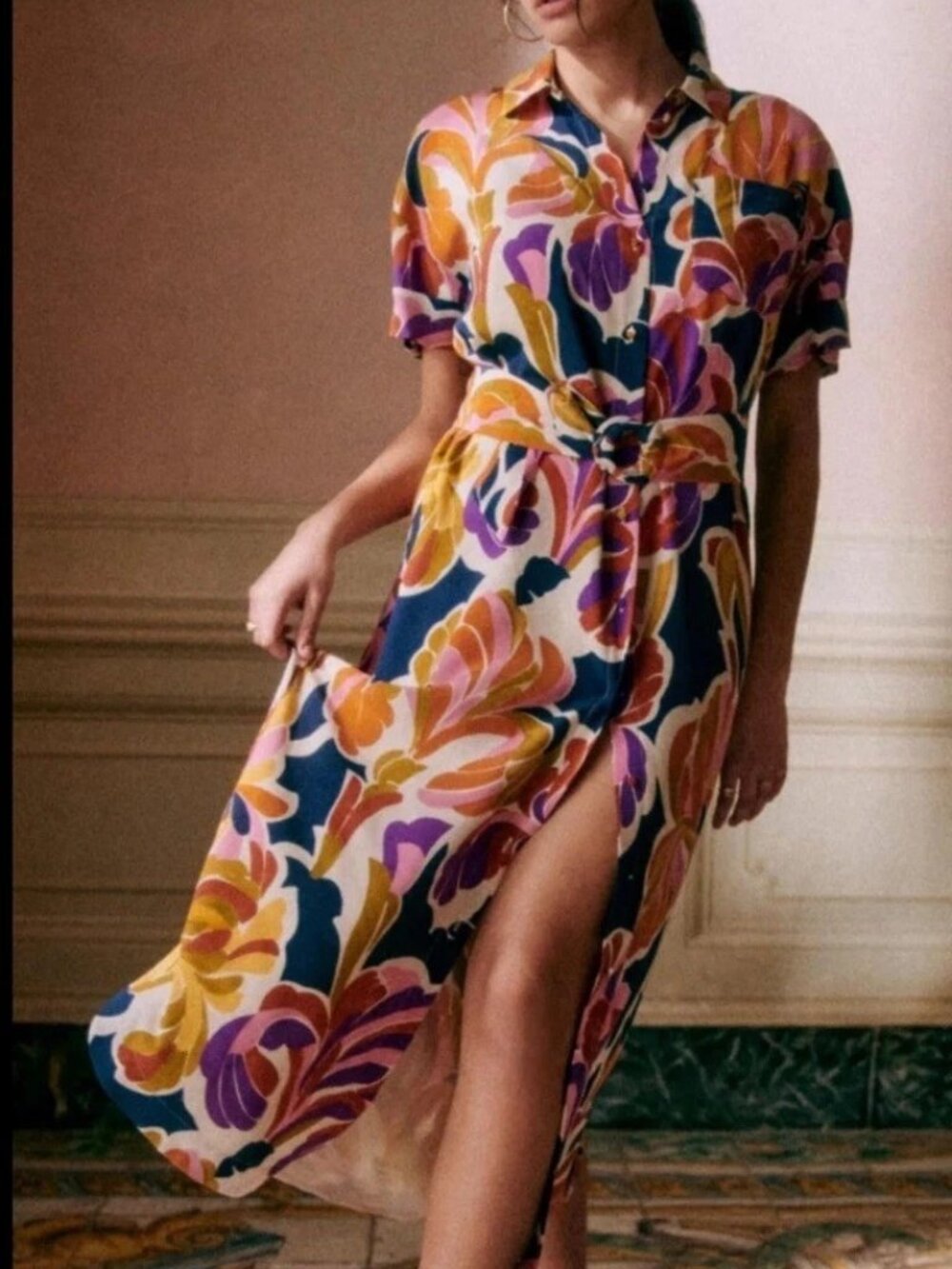 Sezane Editions Alda Dress in Paradise Print size 34 - Picture 2 of 9